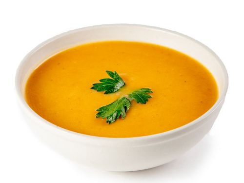 Крем-суп из тыквы с каштаном и трюфельным маслом